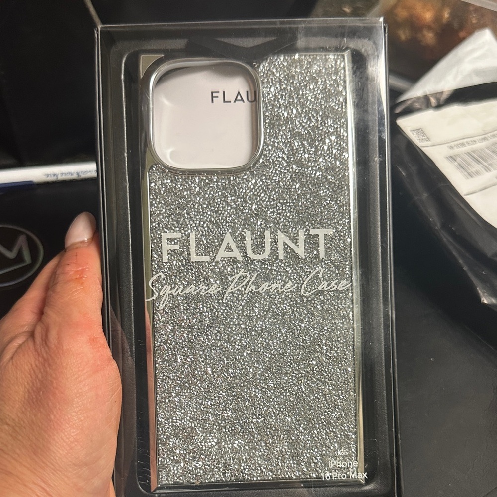 Flaunt Silver Glitter Phone Case for iPhone Pro Max